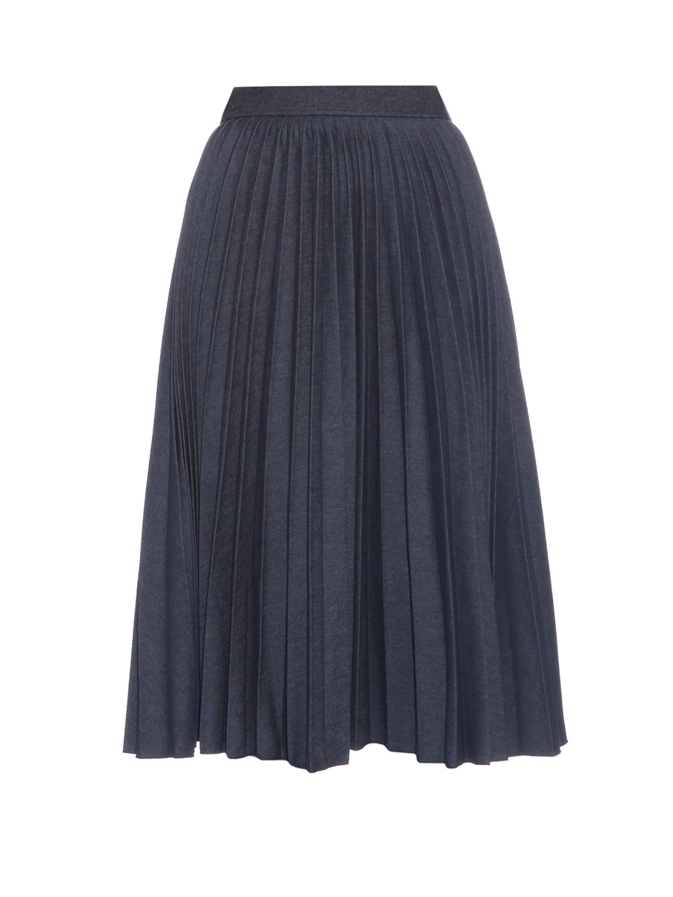 MSGM – Pleated Denim Midi Skirt