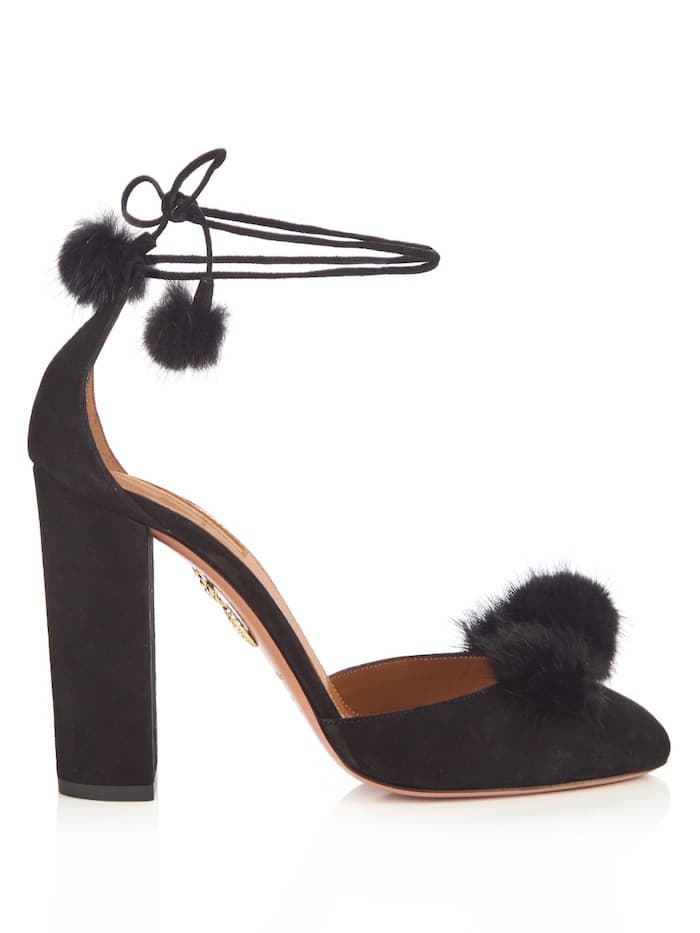 Aquazzura – Wild Russian Fur and Suede Pumps