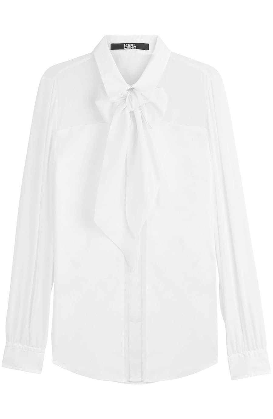 Karl Lagerfeld – Cotton Shirt with Bow