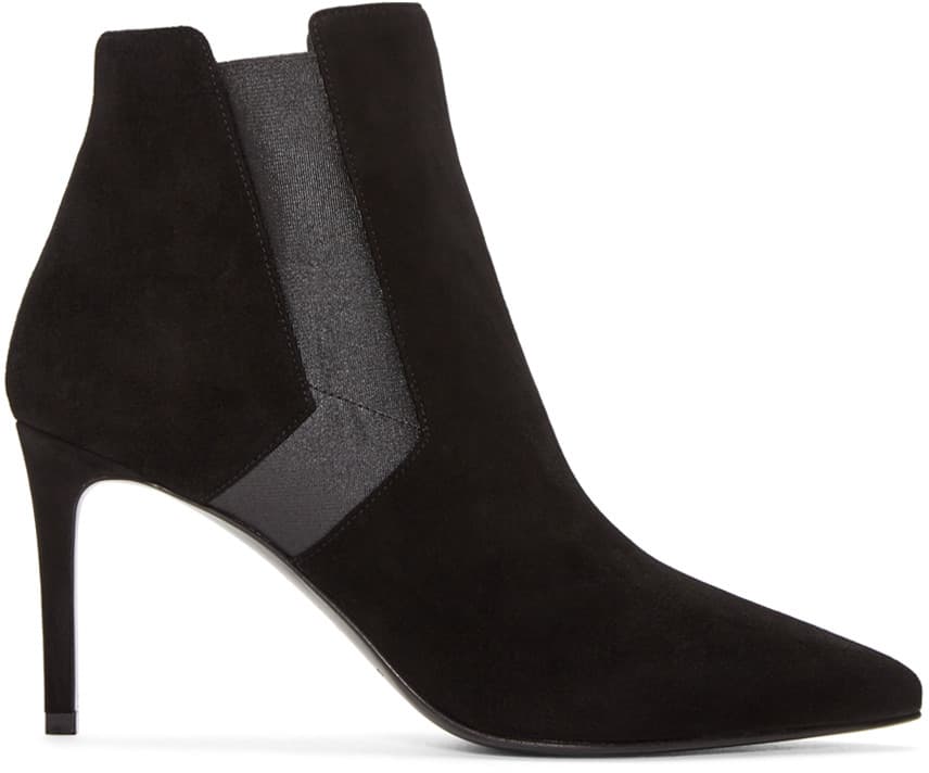 Saint Laurent – Suede Paris Boots – Black