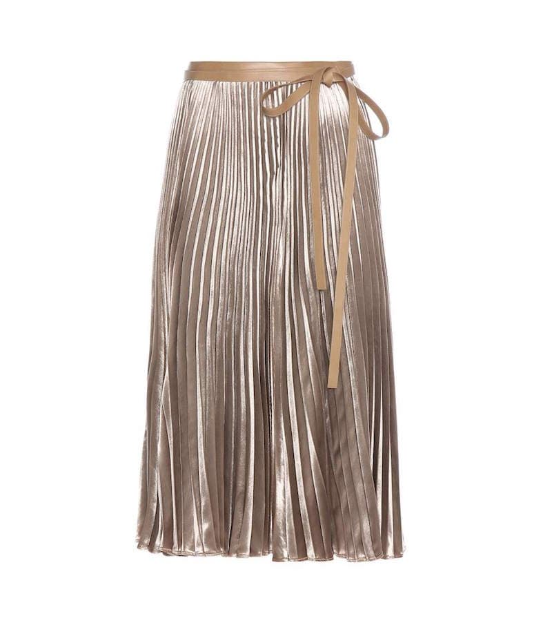 Valentino – Pleated Velvet Skirt