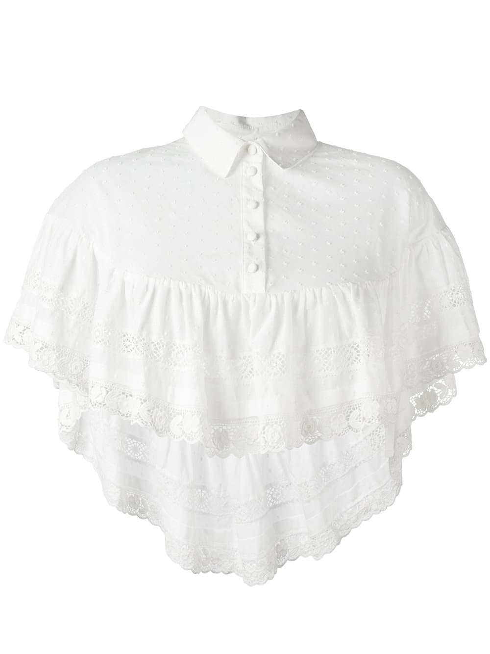 Red Valentino – Embroidered Cropped Blouse