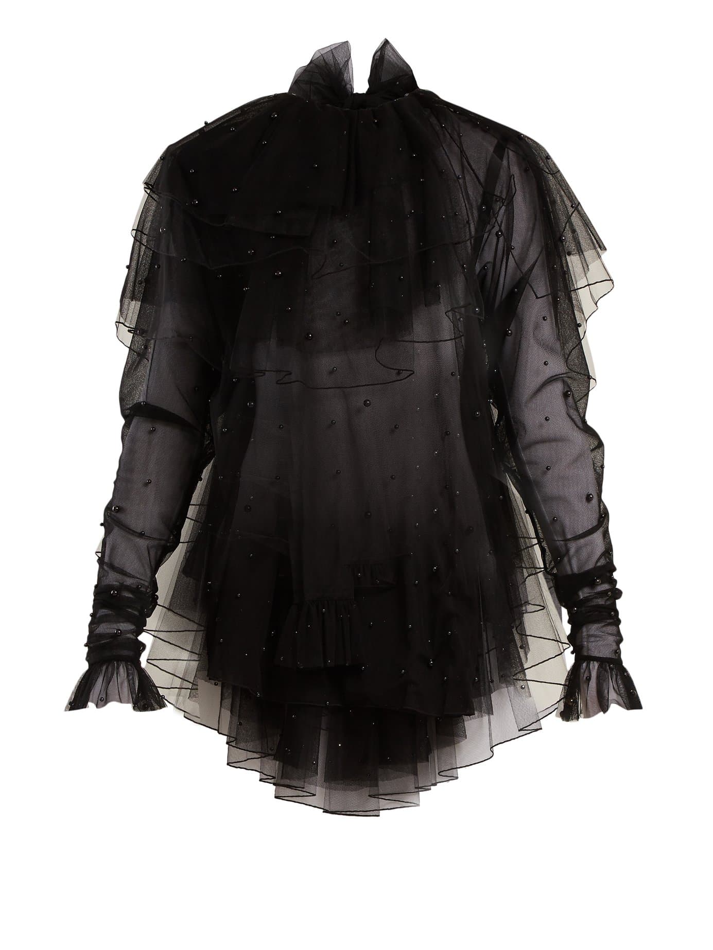Rodarte – Tiered-Ruffle Tulle Blouse