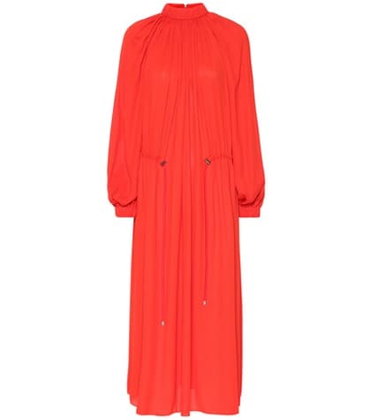 Tibi – Mockneck Midi Dress – Red