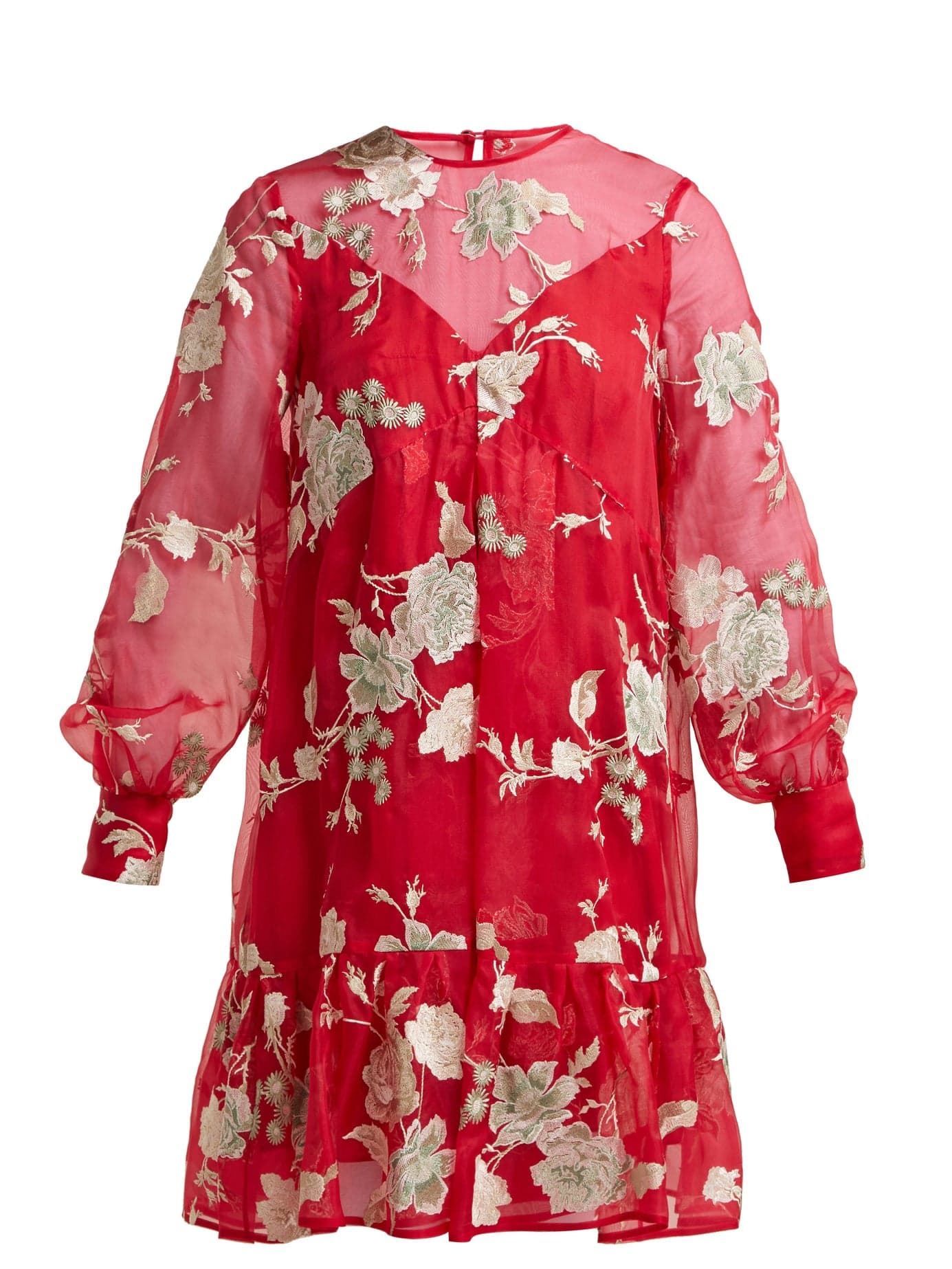 Erdem – Christy Gertrude-Embroidered Silk-Organza Dress