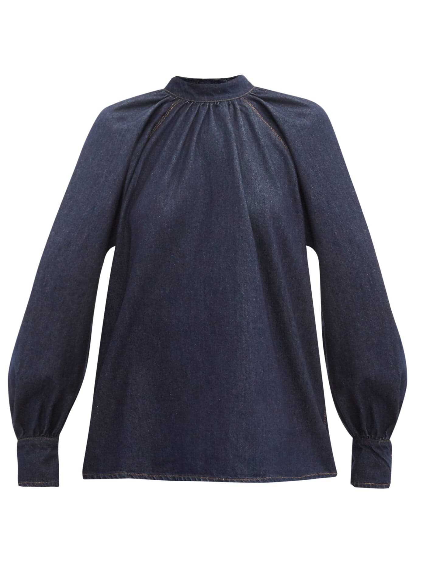 Msgm – Tie-Back Denim Blouse