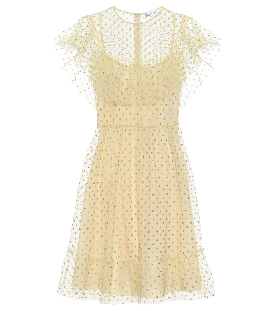Red Valentino – Embellished Tulle Minidress