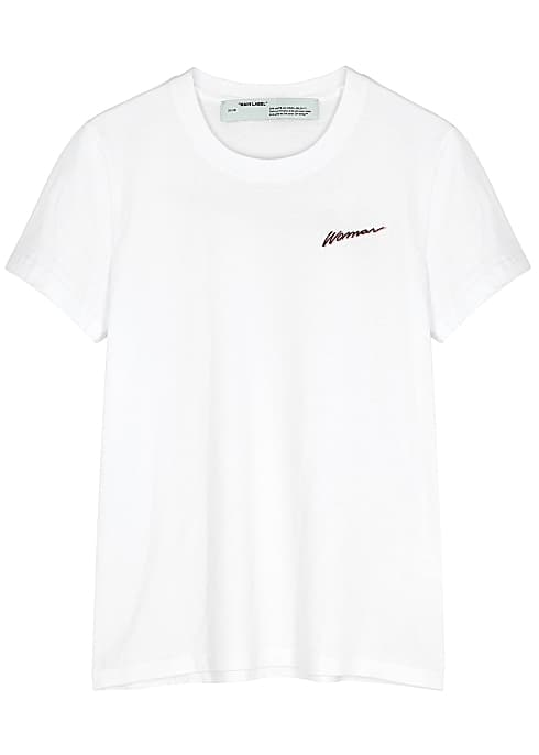 Off-White – Woman Printed Cotton T-Shirt