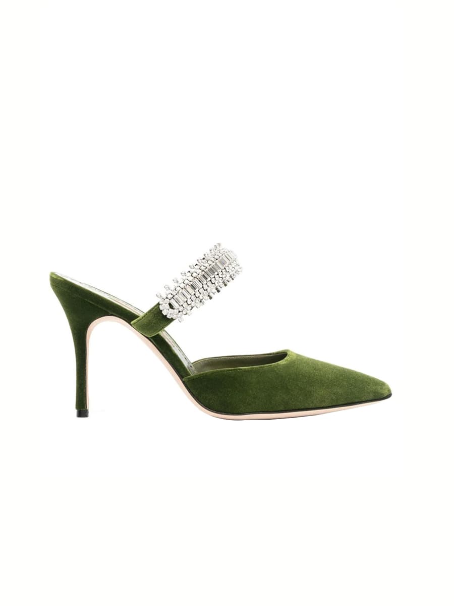 Manolo Blahnik – Lutara 90MM Pointed Mules