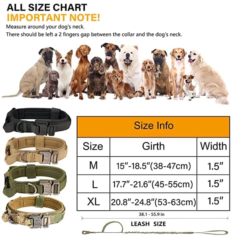 Tactical Dog Collar Leash Set thumbnail 3