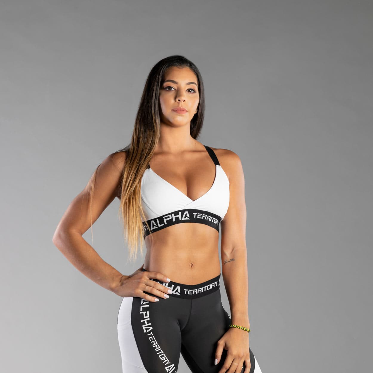 White ALPHA Women’s Sports Bra thumbnail 2