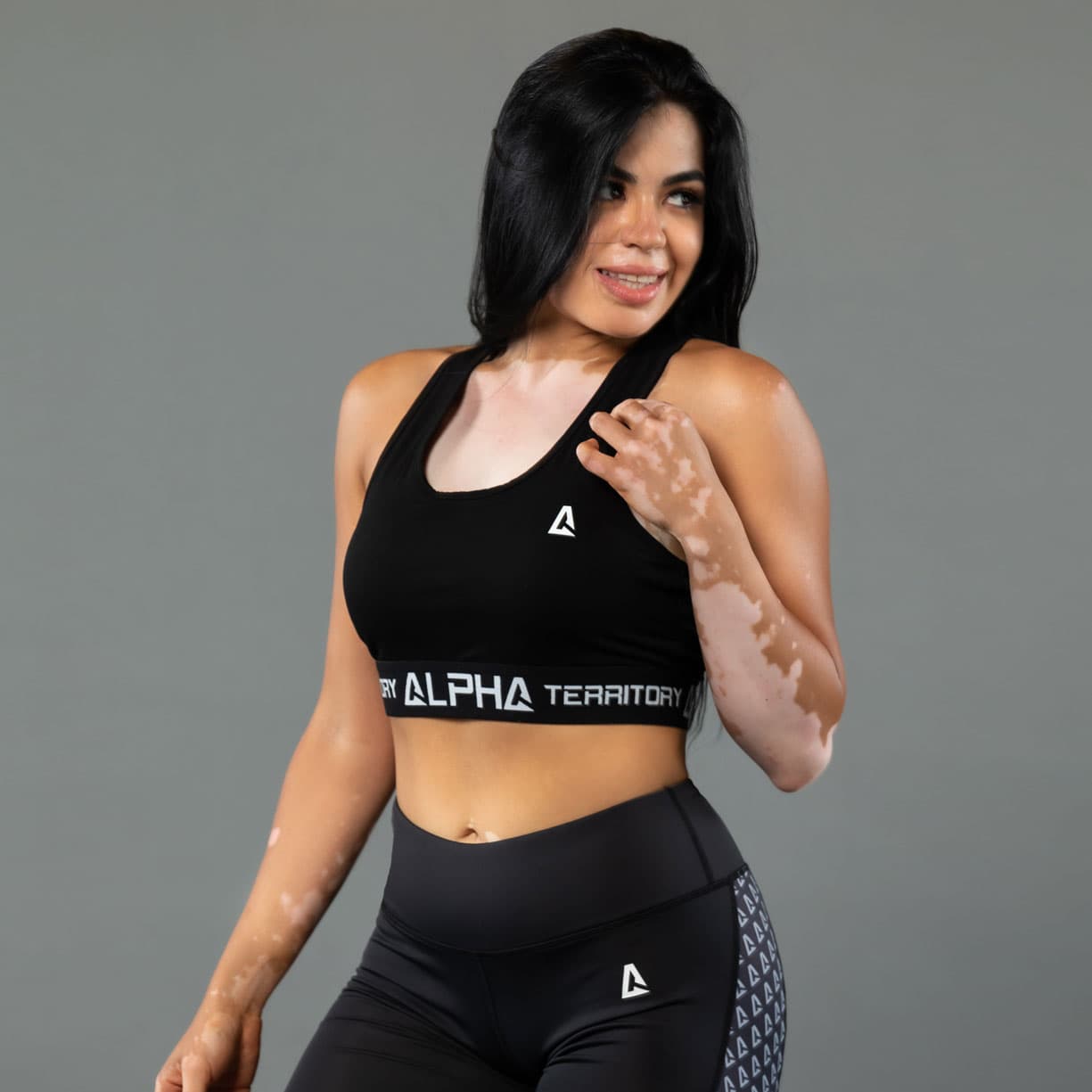 Black ALPHA Women’s Full Sports Bra thumbnail 2