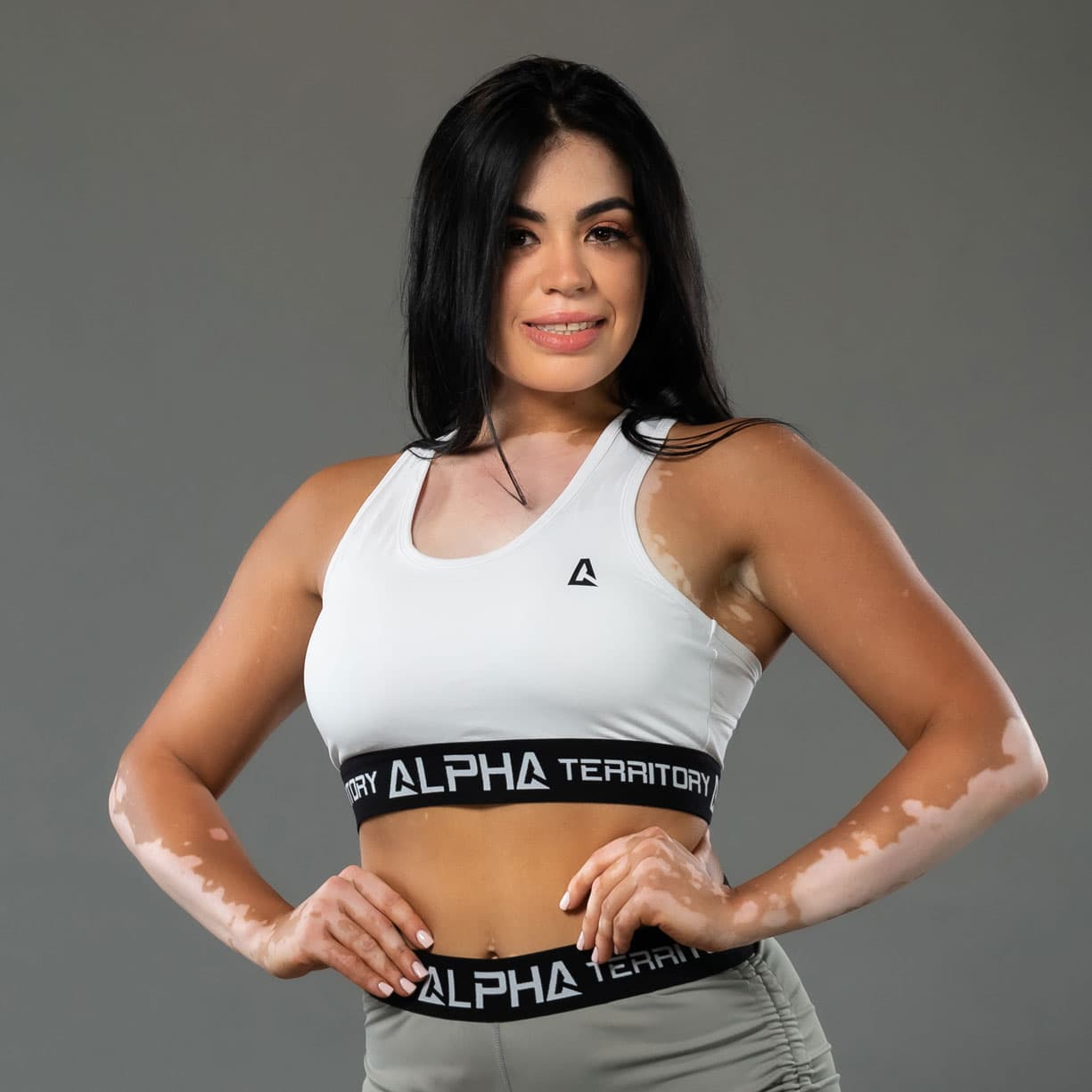 White ALPHA Women’s Full Sports Bra thumbnail 4