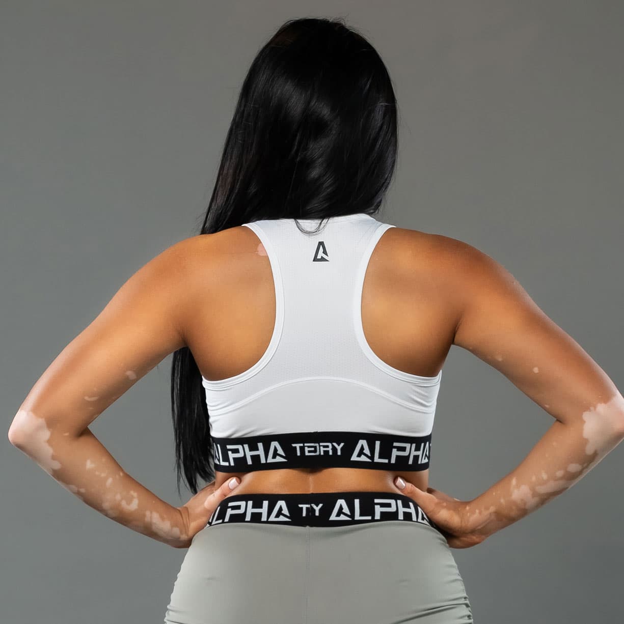 White ALPHA Women’s Full Sports Bra thumbnail 3