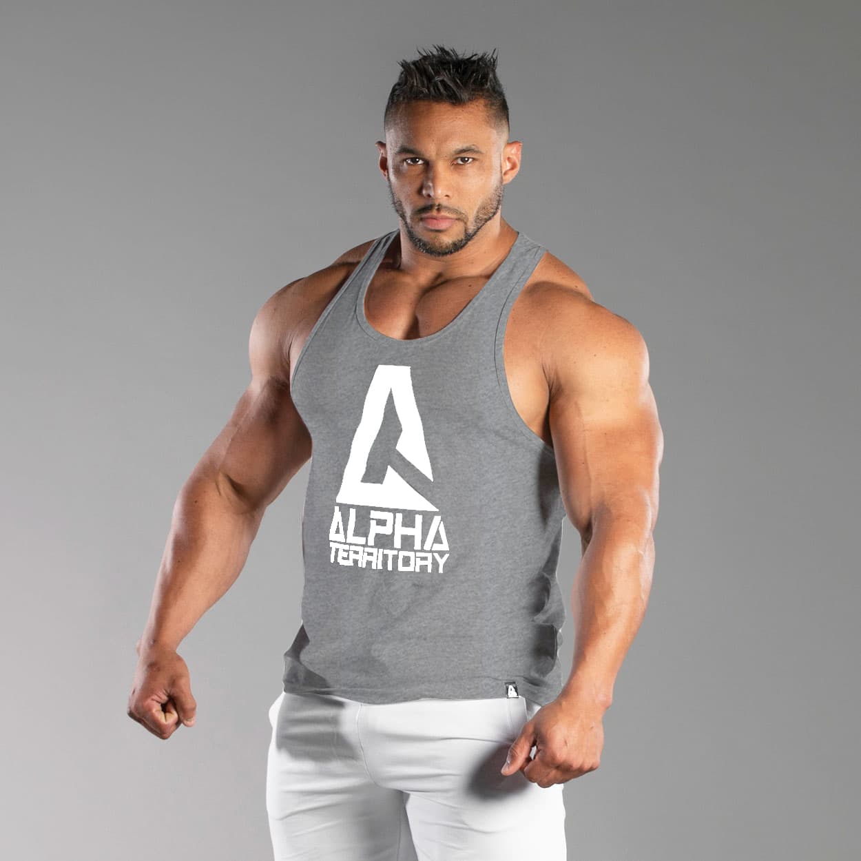 Middle Gray ALPHA Men’s Tank Top thumbnail 4