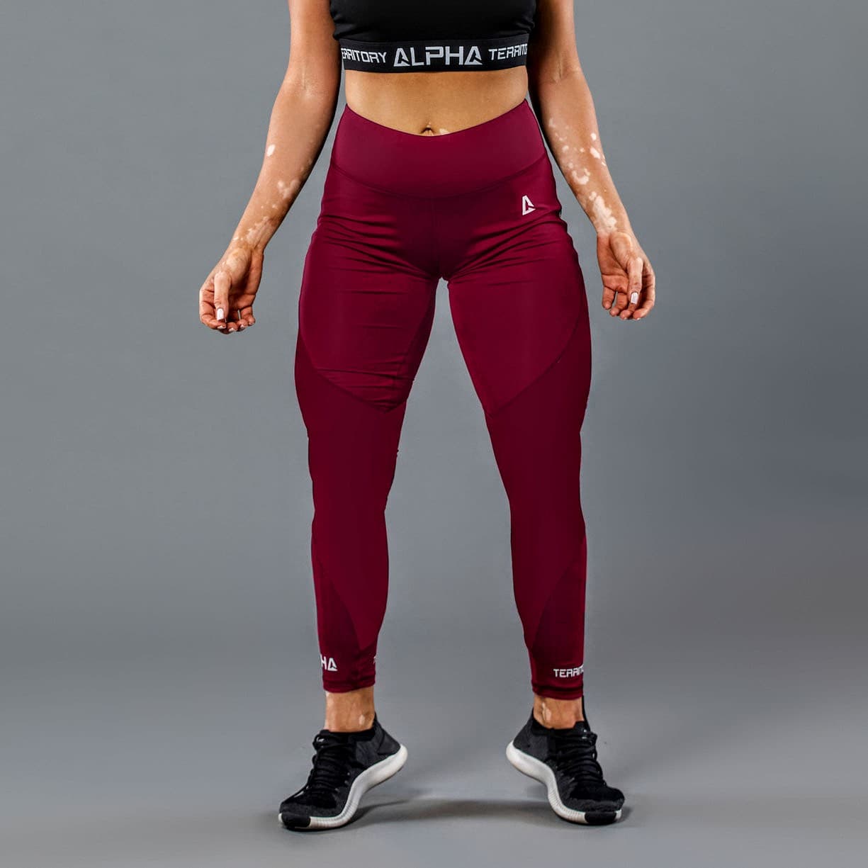 Wine Red ALPHA Women’s High Waist Leggings thumbnail 3