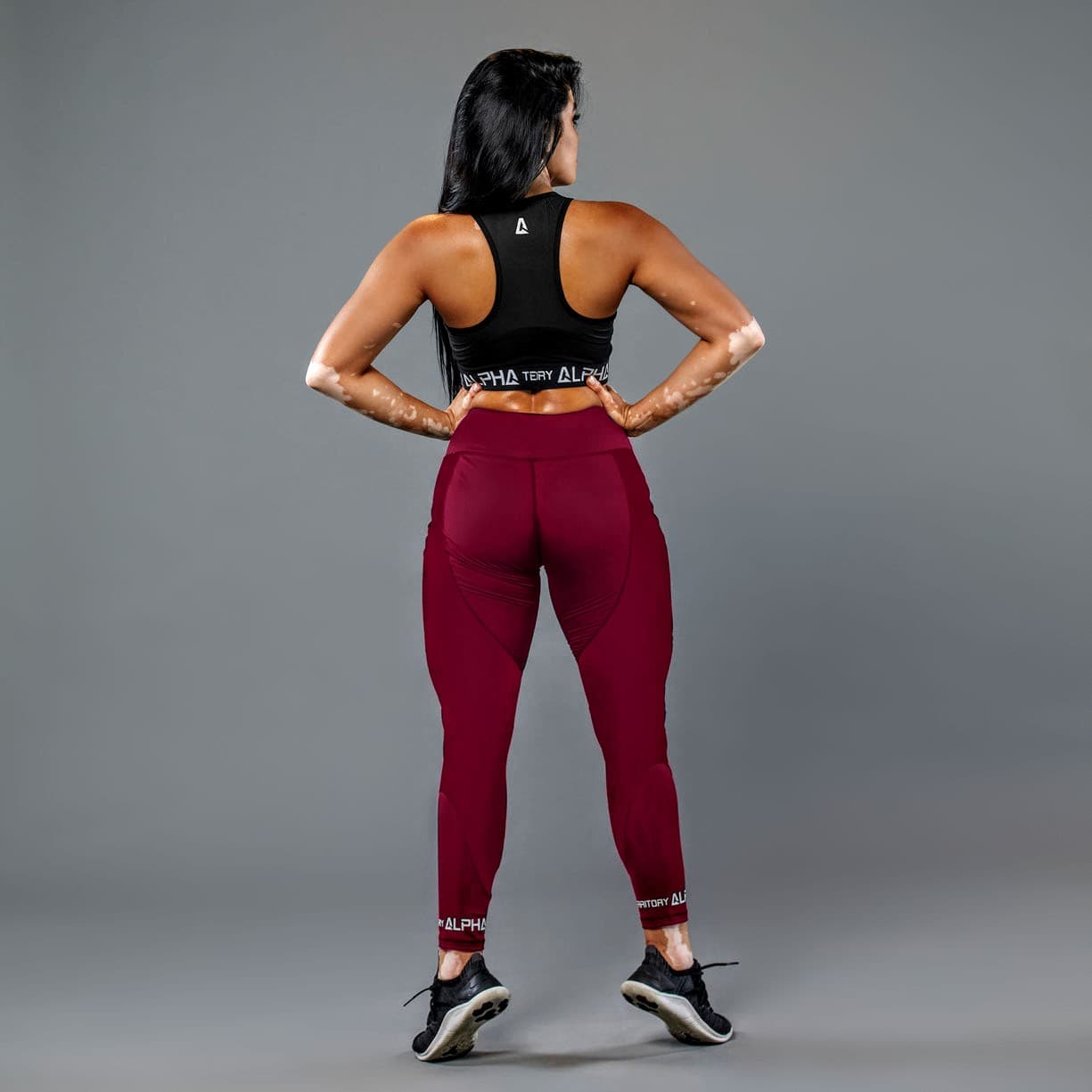 Wine Red ALPHA Women’s High Waist Leggings thumbnail 2