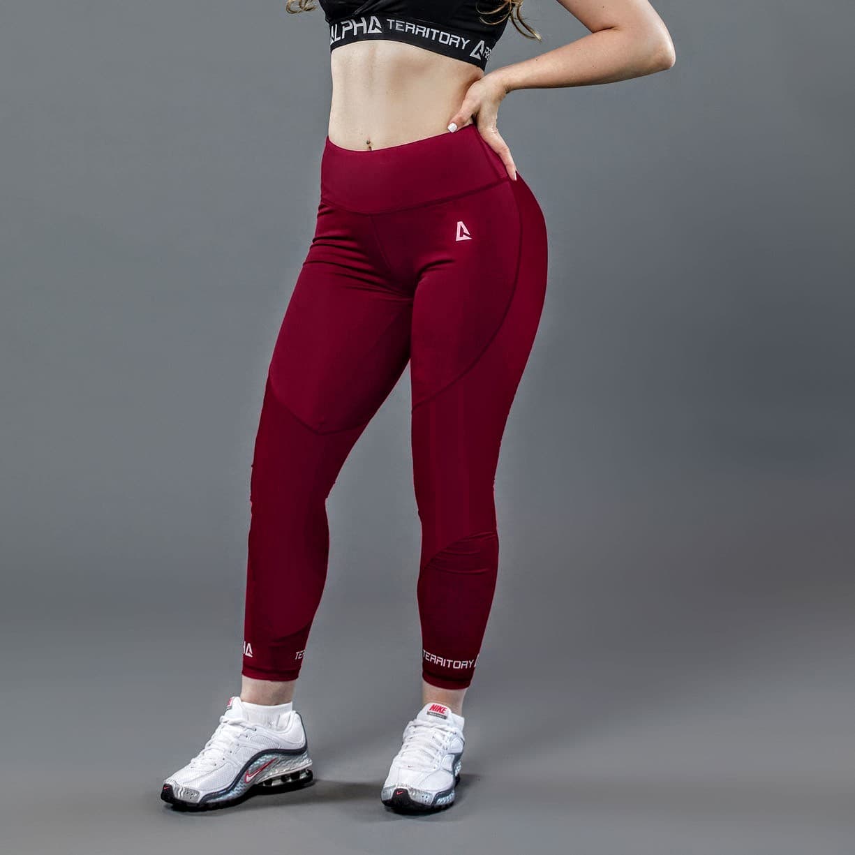 Wine Red ALPHA Women’s High Waist Leggings thumbnail 4