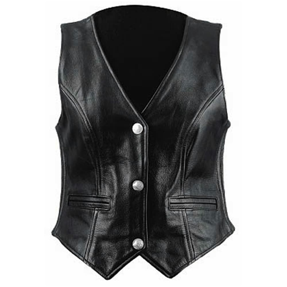 Dorado Black Leather Vest