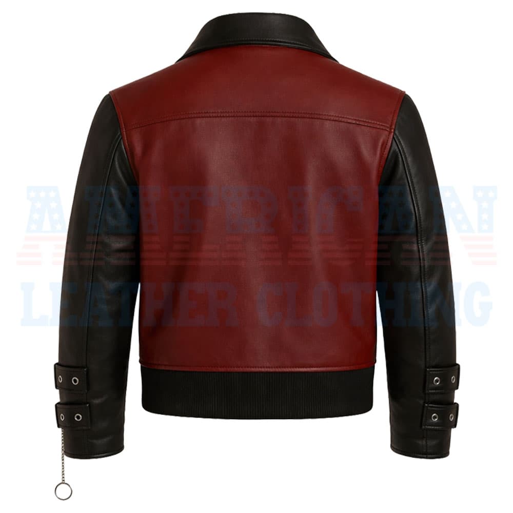 Burgundy Leather Jacket thumbnail 2
