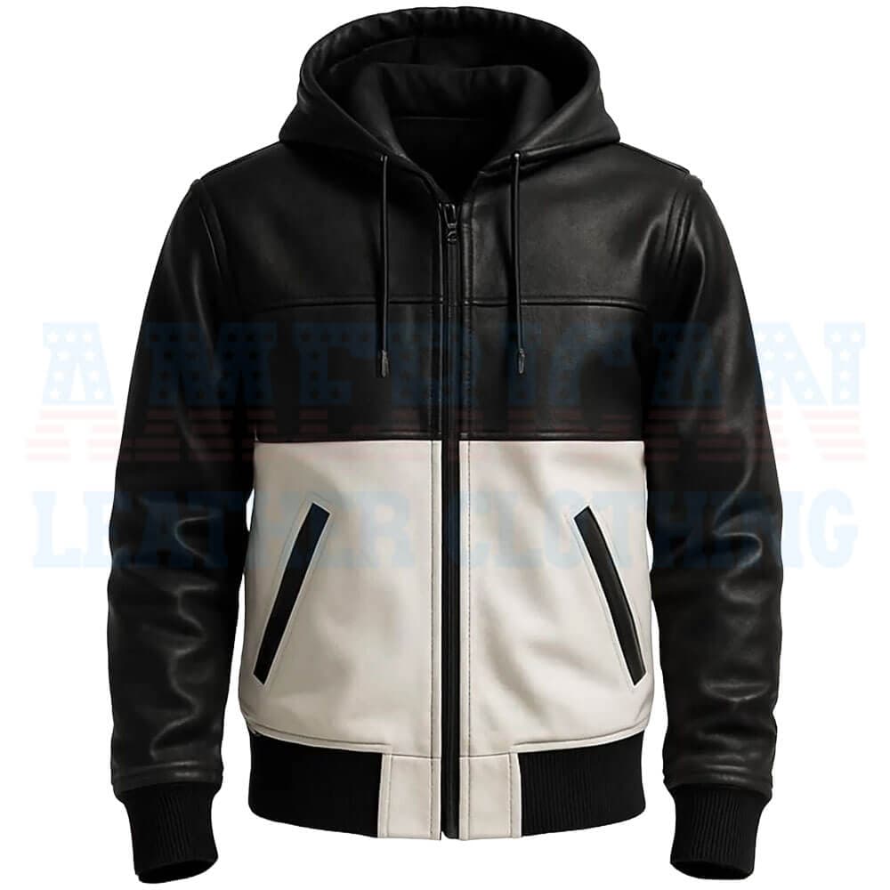 Leather Hooded Jacket​