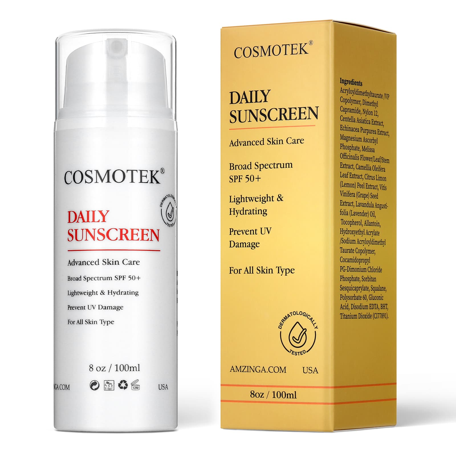 Daily Sunscreen UV Sheer Face Sunscreen, SPF 50+ Hydrating Sunscreen for Face, Helps Even Skin Tones and Soothe Heated Skin, Water Resistant up to 60 Minutes, No White Cast thumbnail 2