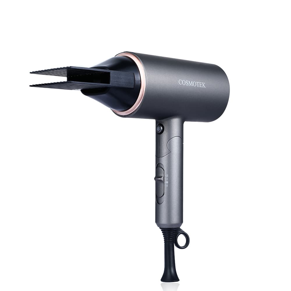 COMBO Hair Dryer &amp; Hair Ceramic Straightener 2-in-1 Digital LCD 265-450°F Straightening Flat Iron &amp; Curling Iron for All Hair Type – Professional Hair Dryer – Negative Ionic Technology – (Styling Set) – Cool Button, Damage Free Hair with Constant Temperature thumbnail 2