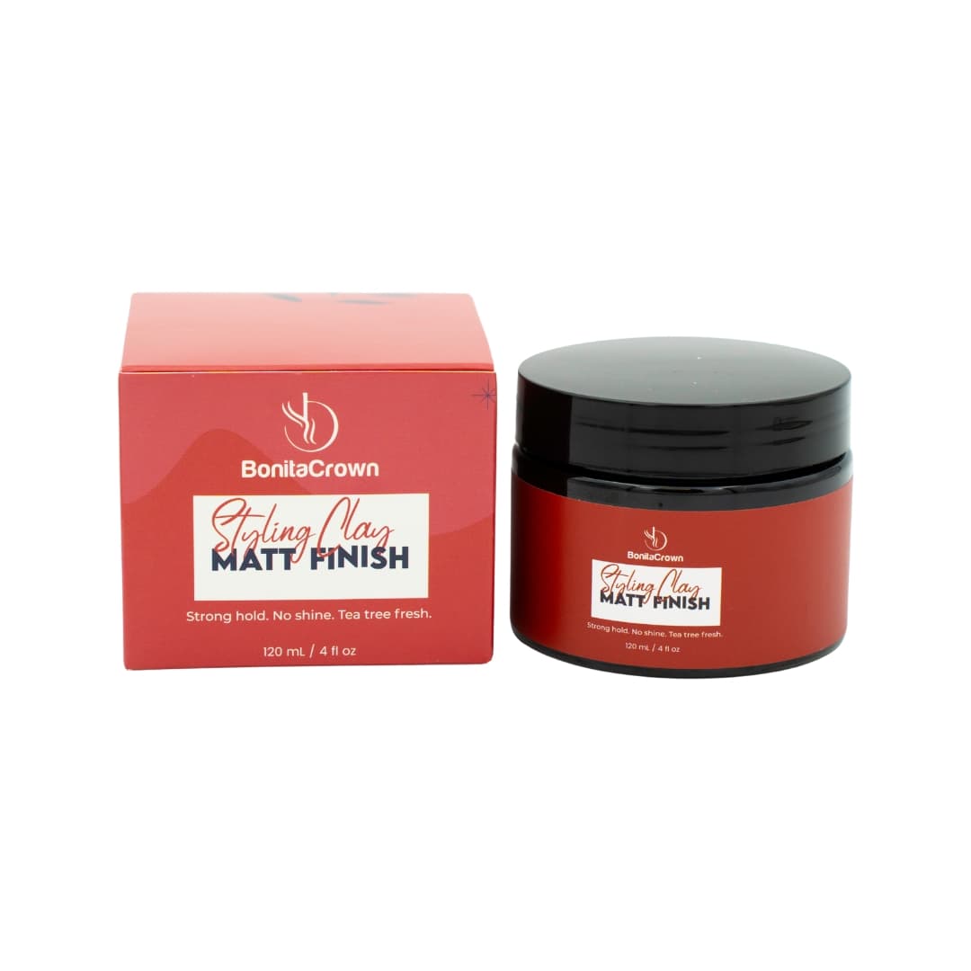 Bonita Crown Styling Wax – Matte Finish Hair Wax 120ml | Strong Hold, No Shine, Tea Tree Scent – Professional Styling Clay for Men &amp; Women | Texturizing Hair Wax for Natural Look &amp; Easy Wash Out