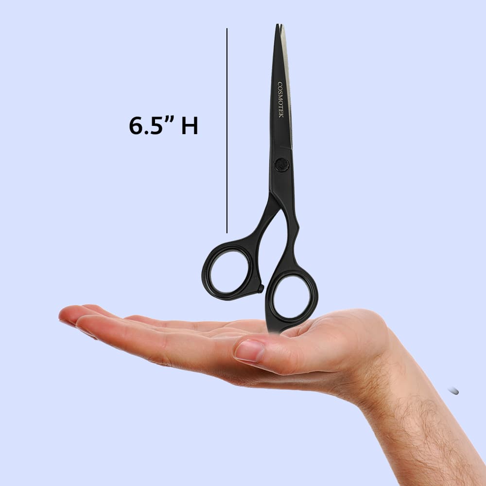 Professional Hair Cutting Scissors Set 420 Japanese Stainless– Thinning/Texturizing Shears Set – 6.5” Overall Length, Razor Edge Barber Scissors For Men &amp; Women – Premium Shears For Salon &amp; Home Use ( Black) ) thumbnail 4