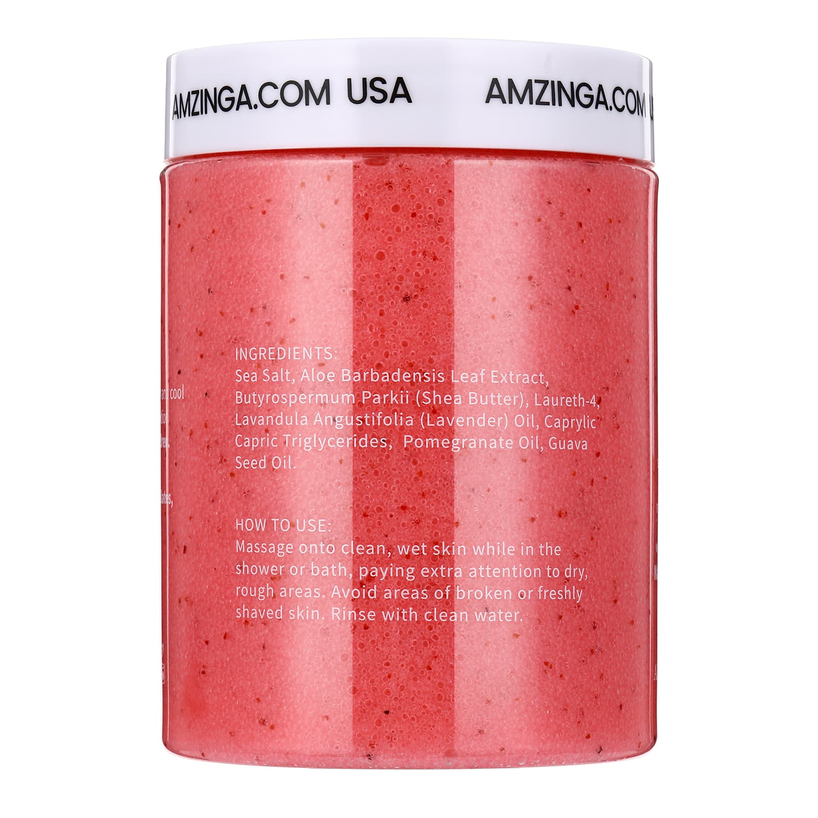 Pomegranate Body Scrub- Natural Exfoliating Salt Scrub &amp; Body and Face Souffle helps with Moisturizing Skin, Acne, Cellulite, Dead Skin Scars, Wrinkles (16.7 oz) thumbnail 4