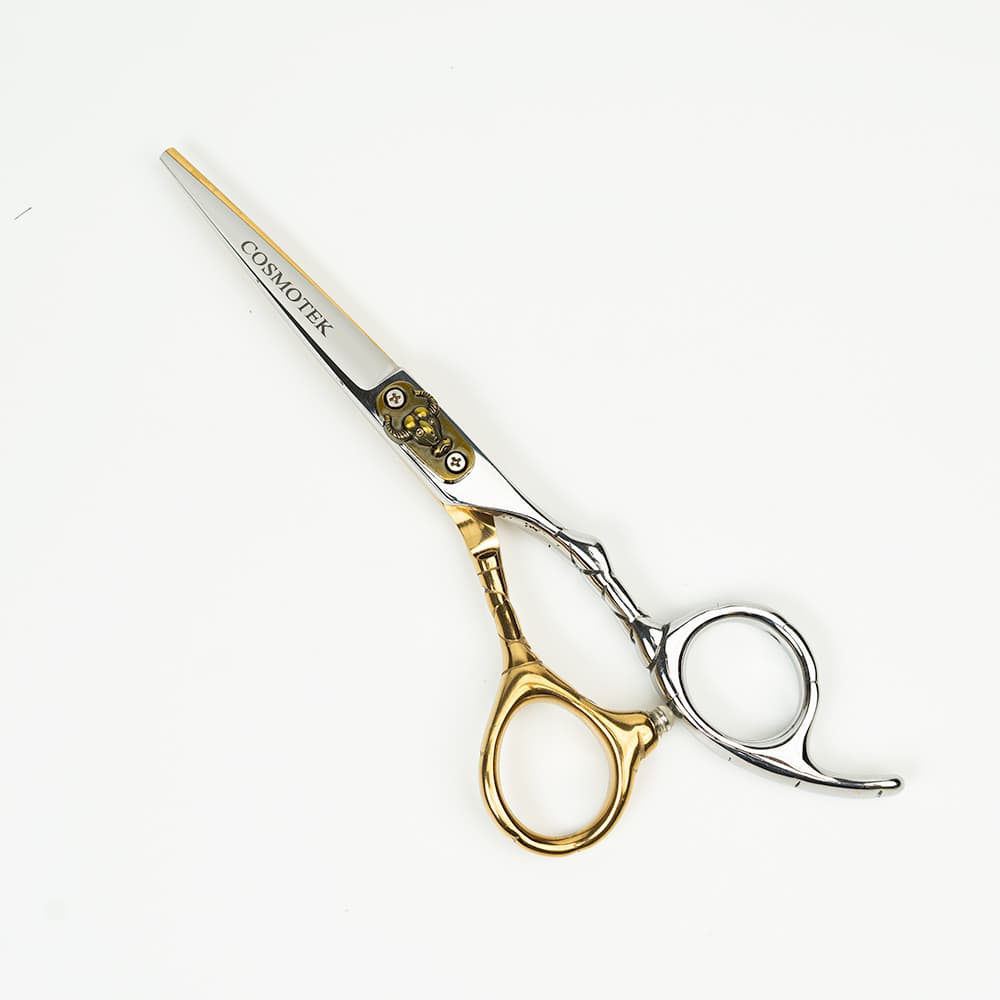 Professional Hair Thinning Shears Cutting Teeth Scissors,S 6.5″ Barber Blending Texturizing Shears Razor Edge Haircut Scissor for Women Men, Japanese 420C Stainless Steel for Home Salon Hairdressing (Silver &amp; Gold) – Buffalo design thumbnail 4