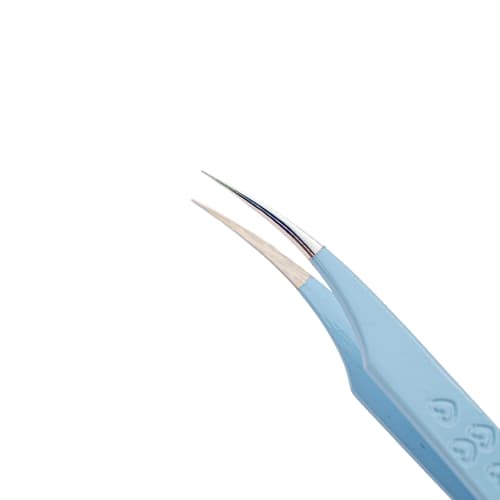 Extensions Tweezer Lash Precision Tweezers, Japanese Steel Dolphin-shaped Tip, False Lashes Application Tools (Baby Blue) thumbnail 2