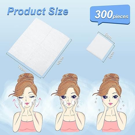 200 Pieces Disposable Esthetic Wipe Non-woven Facial Wipes Squares Aesthetic Wipe Lint-free Wipes Spa Petite Silken Wipes for Product Application and Medical Care, 2×2 Inch (Pack of 300) (Copy) thumbnail 2