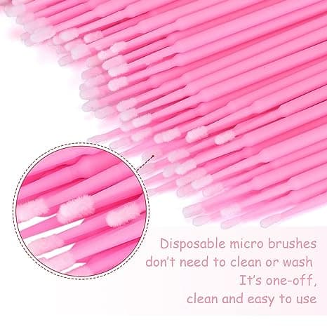 Disposable Micro Applicators Brush for Makeup and Personal Care Cosmetic Micro Brush, Microswabs for Eyelash Extensions, Nails, Eyeliner(Head Diameter: 2.0mm)- 5 X 100 PCS thumbnail 3