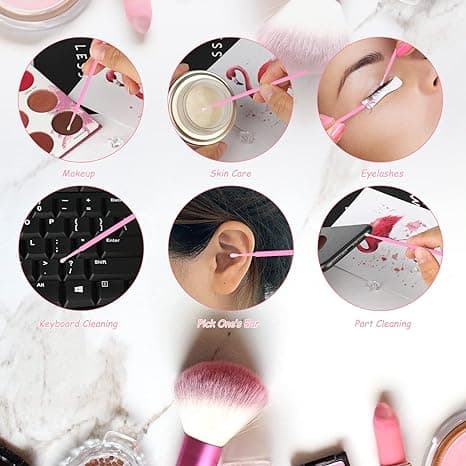Disposable Micro Applicators Brush for Makeup and Personal Care Cosmetic Micro Brush, Microswabs for Eyelash Extensions, Nails, Eyeliner(Head Diameter: 2.0mm)- 5 X 100 PCS thumbnail 2
