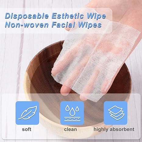 200 Pieces Disposable Esthetic Wipe Non-woven Facial Wipes Squares Aesthetic Wipe Lint-free Wipes Spa Petite Silken Wipes for Product Application and Medical Care, 2×2 Inch (Pack of 300) (Copy) thumbnail 3