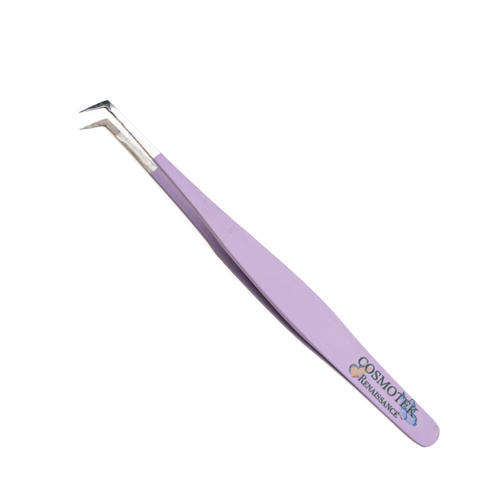 Lash Tweezers For Eyelash Extensions, Professional 90 Degree Tweezers For Lash Extension Supplies, Best Pink Tweezers Precision Tool Set(90 Degree) – Renaissance edition thumbnail 2