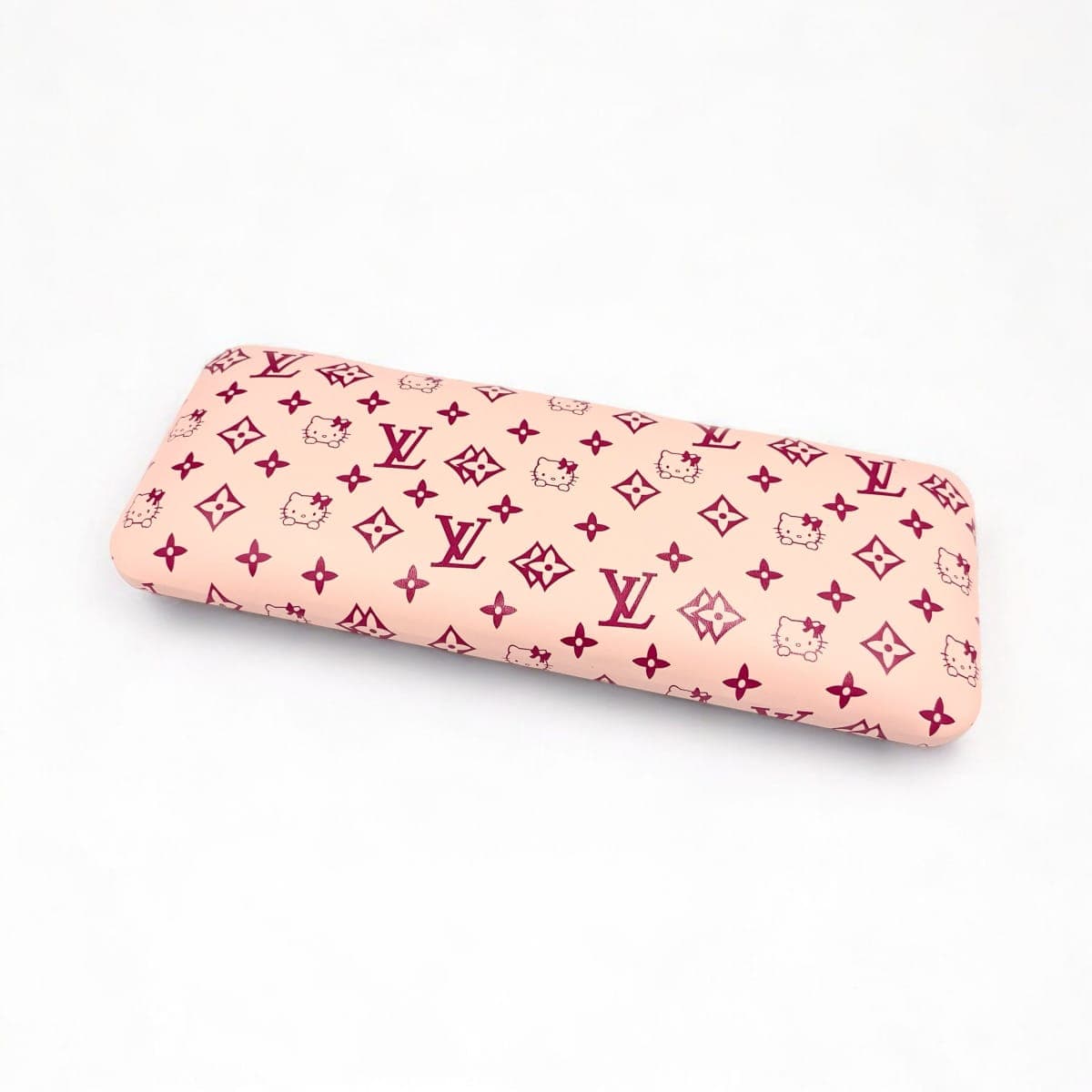 Pink embossed Manicure Armrest Hand rest with Leather Cushion Pillow thumbnail 2