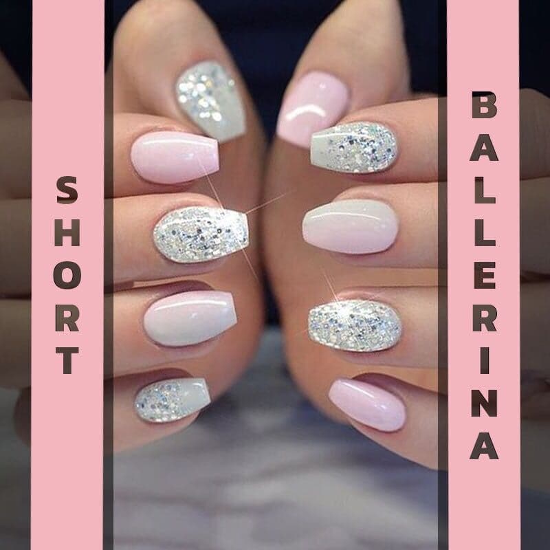 Cosmotek Short Balerinas shape Nail Tips 216 Pcs Pre-Filed Full Cover Soft Gel x Nail Tips 11 Sizes Short Balerinas Press On Nails Tips Half Matte Clear Fake Nails for Acrylic Nails Soak Off Home thumbnail 4
