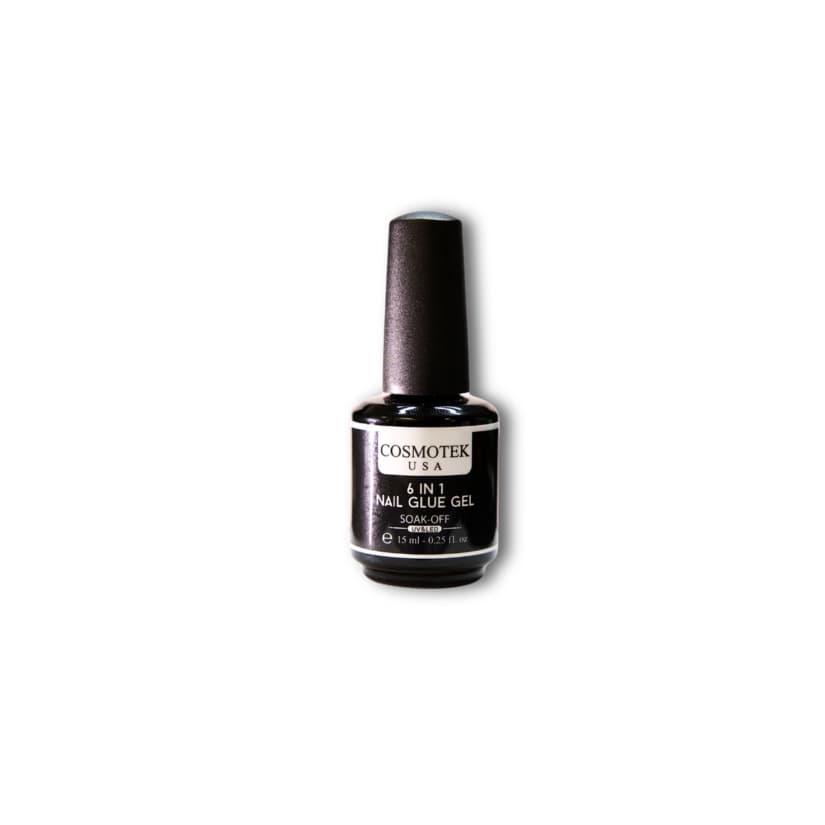6 in 1 Gel Nail Glue for Clear Acrylic Nails Long Lasting, Curing Needed UV Extension Glue for Clear False Nail Tips and Clear Press on Nails, Nail Repair Treatment