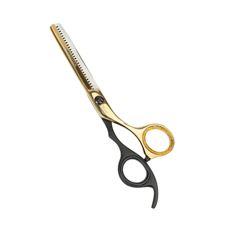 Professional Hair Scissors, Japanese 420 Stainless Steel-Barber Hair Cutting Texturizing Thinning Razor Edge Series Teeth Shears For Men/Women/Kids/Salon &amp; Home-6.5″ Overall Length ( Black &amp; Gold)