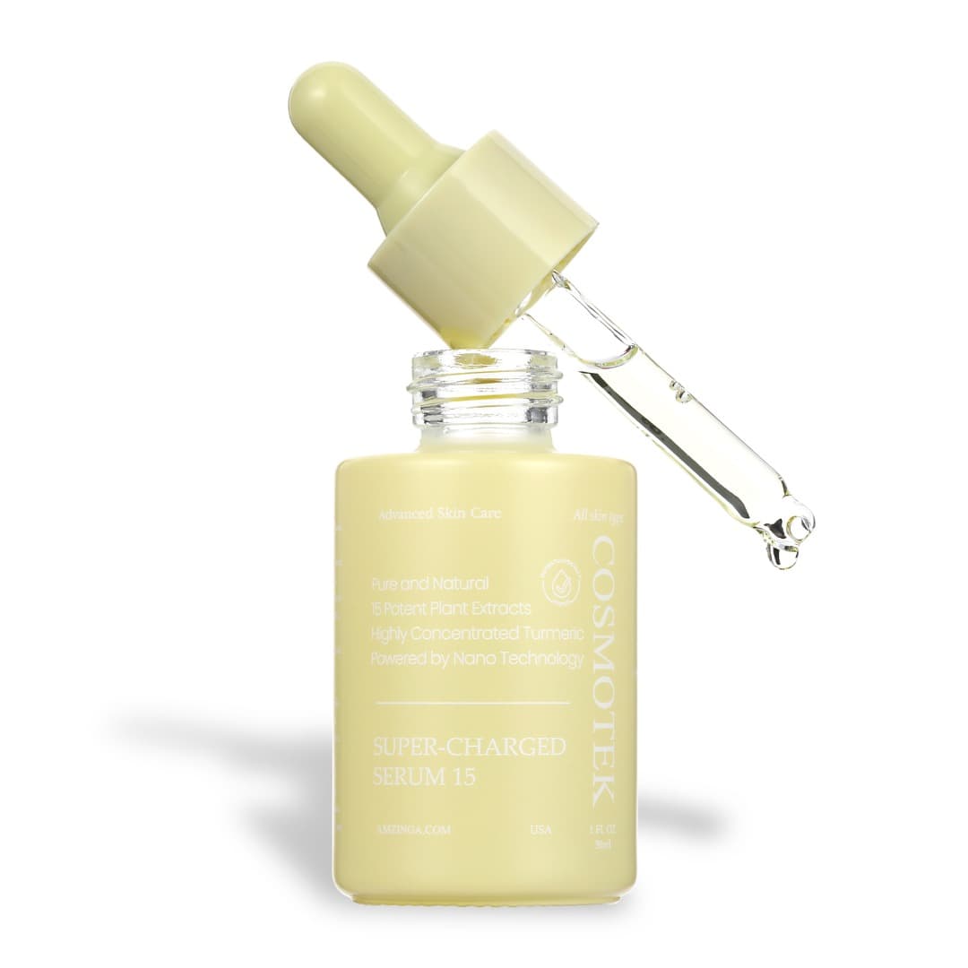 Super Charged Face Serum 15 – 15 Potent Plant Extracts, Highly Concentrated Tumeric, Powered by Nano Technology.