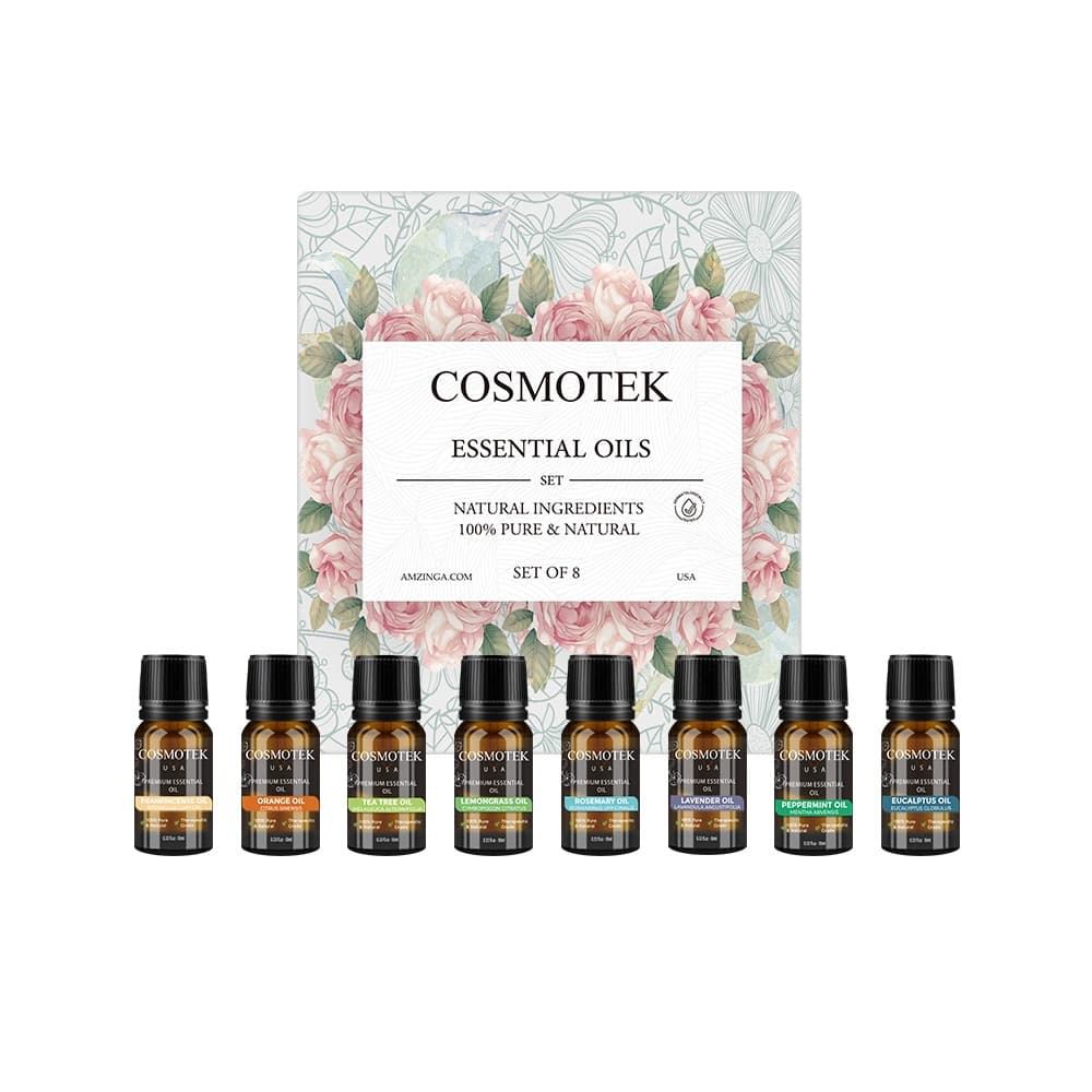 Essential Oils Set – 8 Pcs Premium Grade Home Essentials Oils – for Diffusers, Fragrance, Scents for Candle Making, Soap, Slime – Natural Aromatherapy Oils for Skin &amp; Hair – Home, Office, Car