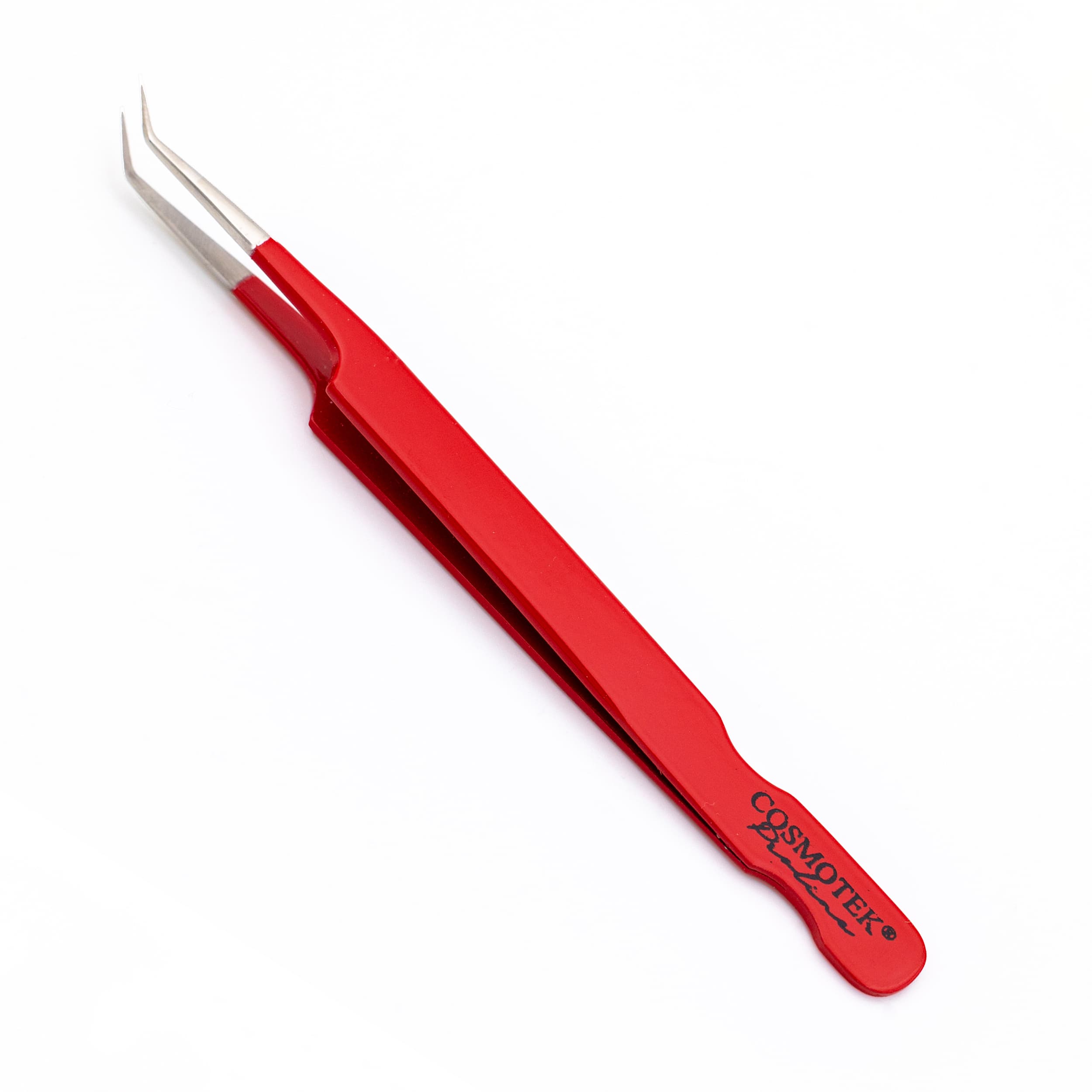 Lash Tweezers For Eyelash Extensions Fiber Tip Lash Tweezers Fine Angle Lash Extension Tweezers Volume Lash Tweezers Stainless Steel – RED