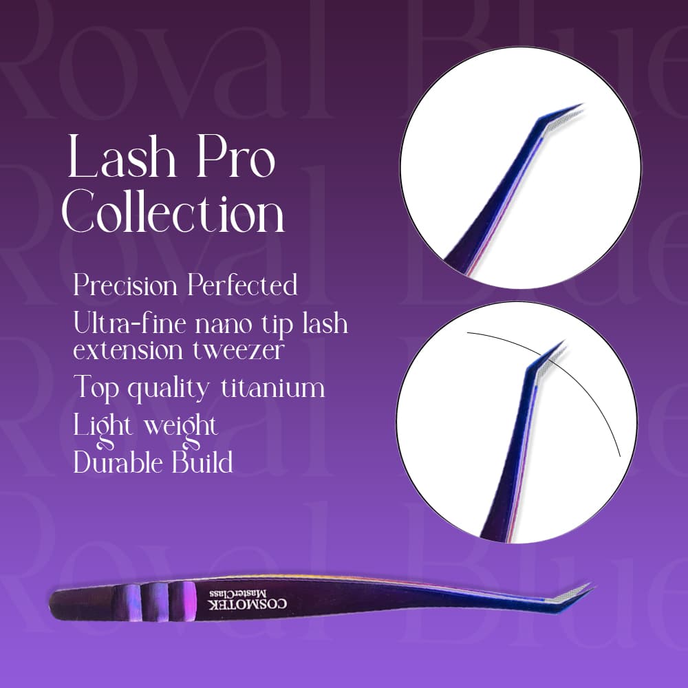 Lash Tweezers For Eyelash Extensions Pink Ice Crack 45 Degrees Tweezers For Making Volume And Classic Fans 1 PCS Professional Individual Lashes Tweezer