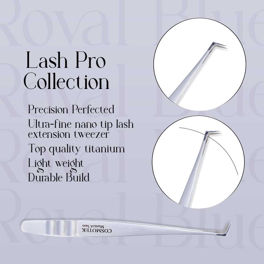 Tip Lash Tweezers for Eyelash Extensions, Professional 90 Degree Tweezers for Lash Extension Supplies, Best Pink Tweezers Precision Tool Set(90 Degree) – Fairy Star Edition thumbnail 4