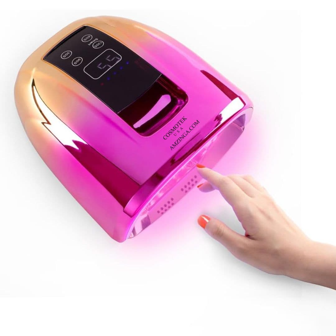 Cordless UV LED Nail Lamp 90W, Rechargeable UV Light for Gel Nails with Metal Base, Auto Sensor and 4 Timer Settings, Salon Quality UV Nail Light thumbnail 2