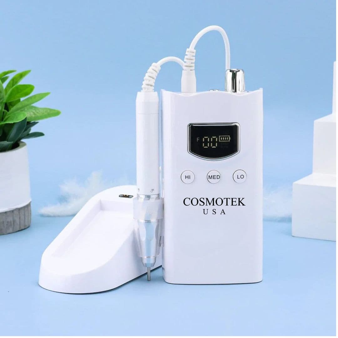 Cosmotek 2-in-1 Smart Brushless Nail Drill Machine – 35K RPM | Quiet, Ultra Smooth, Vibration-Free | Portable &amp; Desktop E-File with Smart Charging Docking System – Mermaid thumbnail 4