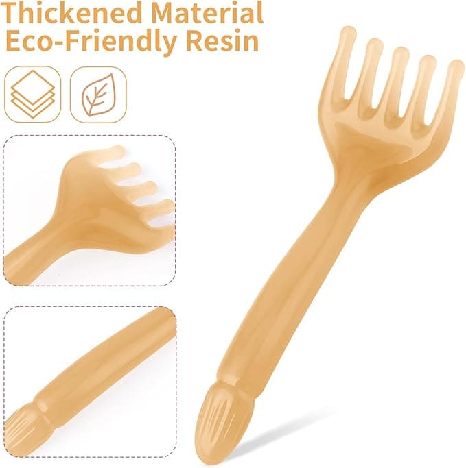 2PCS Manual Five-Claw Head Scalp Massager Gua Sha Comb – Portable Handheld Resin Stress Relief Massage Tool for Hair &amp; Relaxation – Scalp Stimulator (2 Pack) thumbnail 3