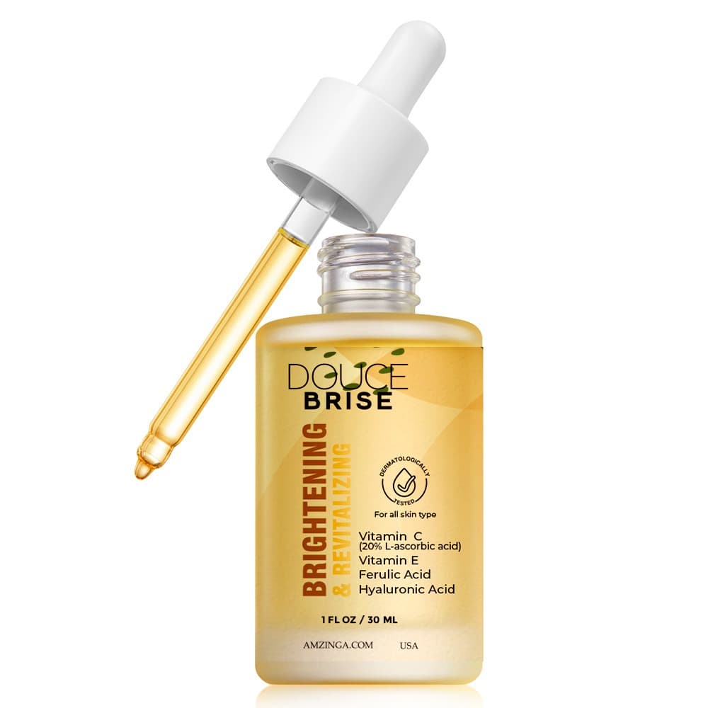 Vitamin C Face Serum with Hyaluronic Acid &amp; Vitamin E – Anti-Aging Brightening Serum for Dark Spots &amp; Wrinkles